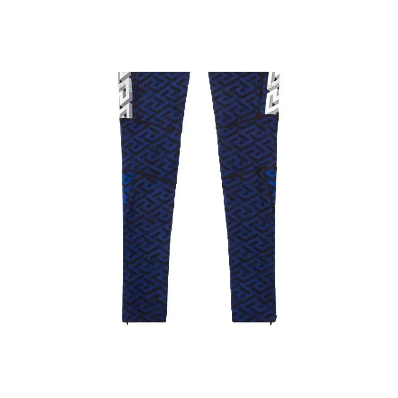 VERSACE VERSACE SS22 Knitted Sports Pants Men's Blue-3