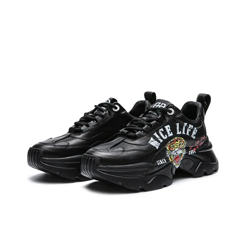 Ed Hardy ACC Cushioned Slip-Resistant Abrasion-Resistant Low-Top Chunky Sneakers Unisex-2