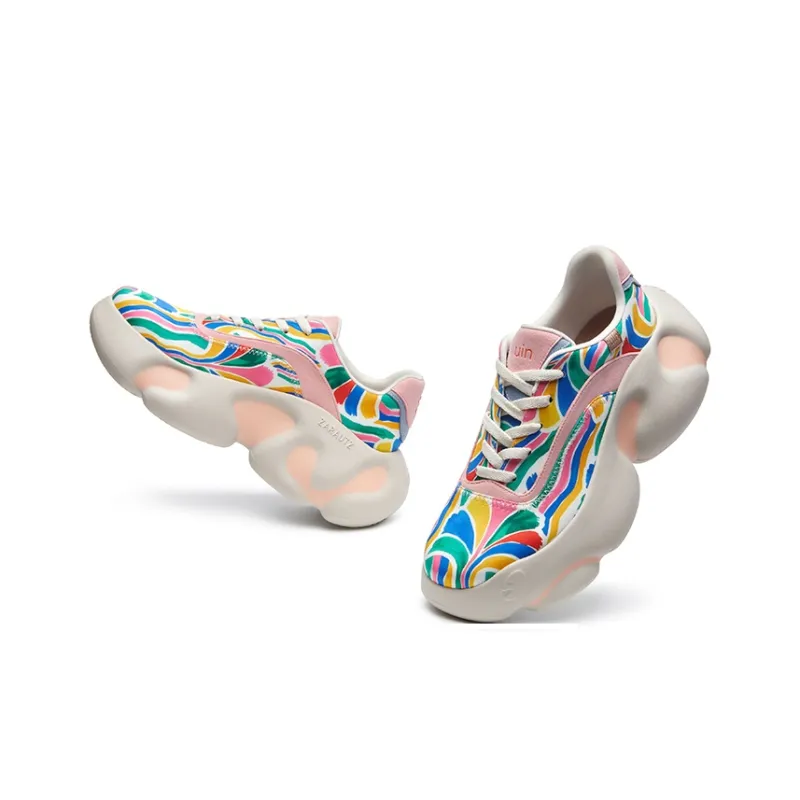 U.IN Zaluz Series Height Increasing Low Top Chunky Sneakers Women's-3
