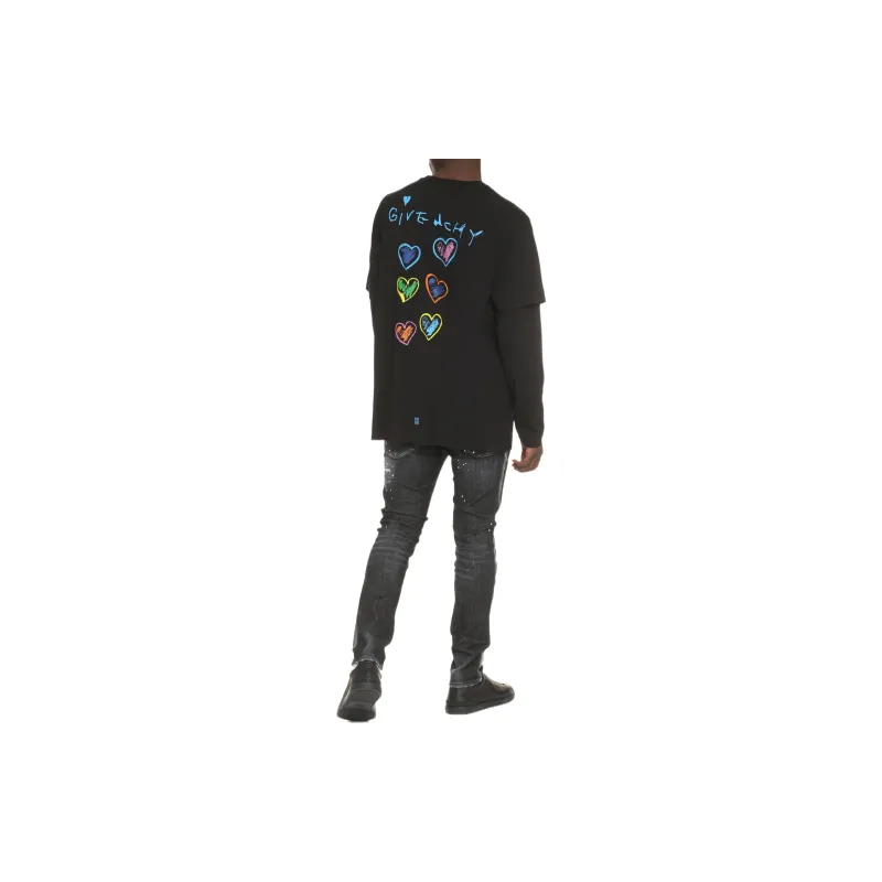 Givenchy Oversized Fit Double Layer Print T Shirt-3