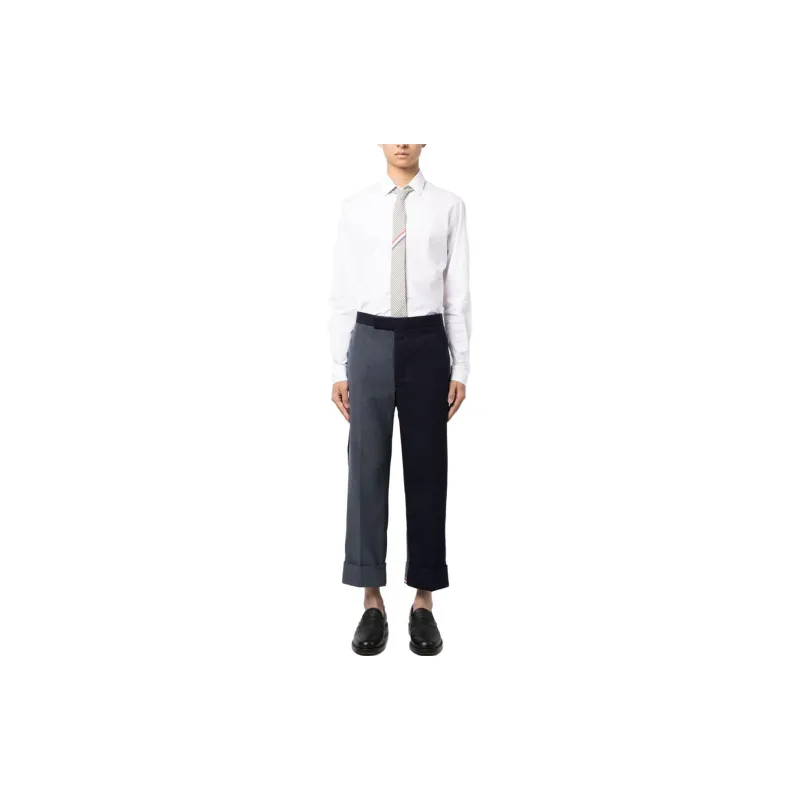THOM BROWNE Panelled Cropped Trousers-1