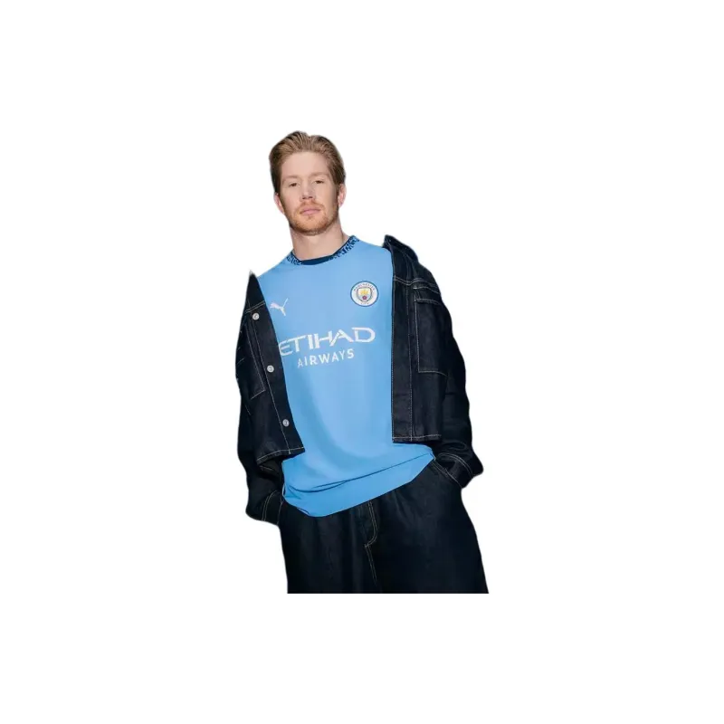 PUMA Manchester City T Shirt Men's Light Blue-3