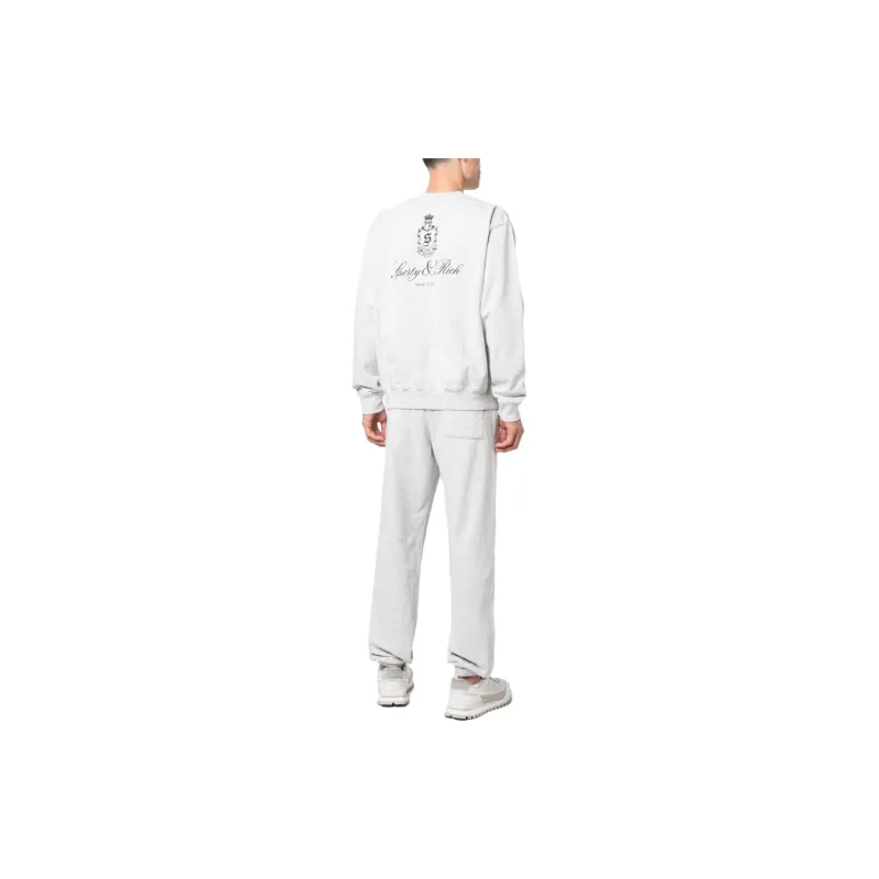 SPORTY & RICH Sweatshirts Men Gray White-3