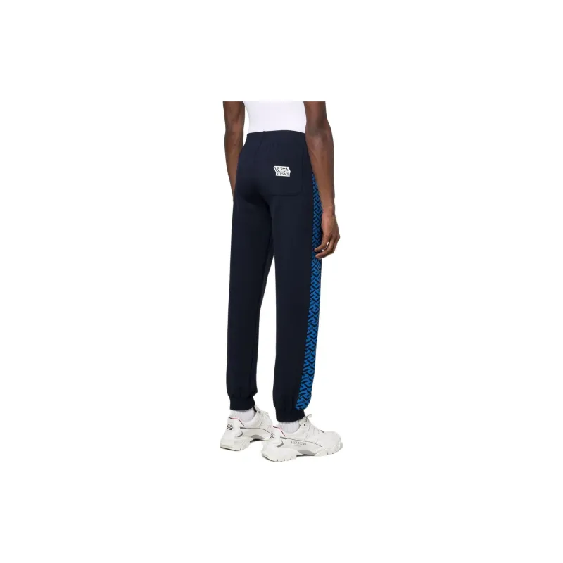 FANSIZHE VERSACE Knitted Sweatpants Men's Dark Blue-5