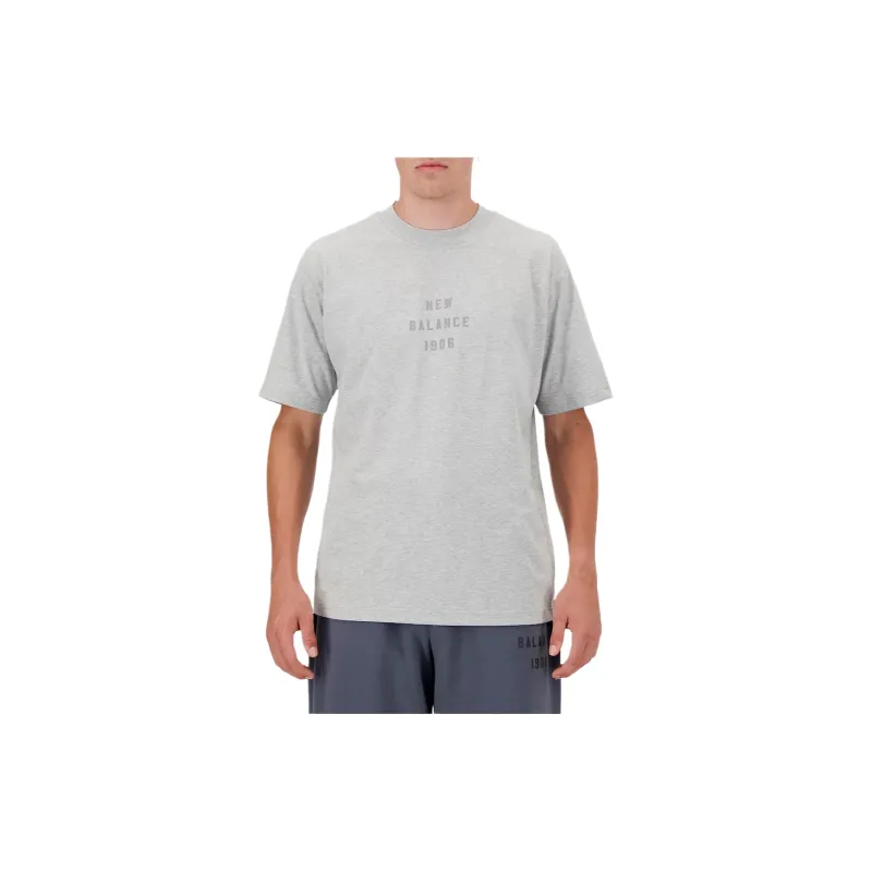 New Balance T-Shirt Men's Sports Gray-2