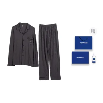 Floating Light Islands Pajama Set Men's Box Dark Gray