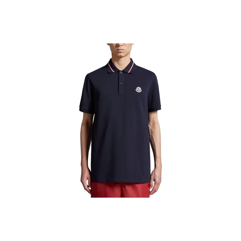 Moncler Logo Patch Short Sleeved Polo Shirt-1