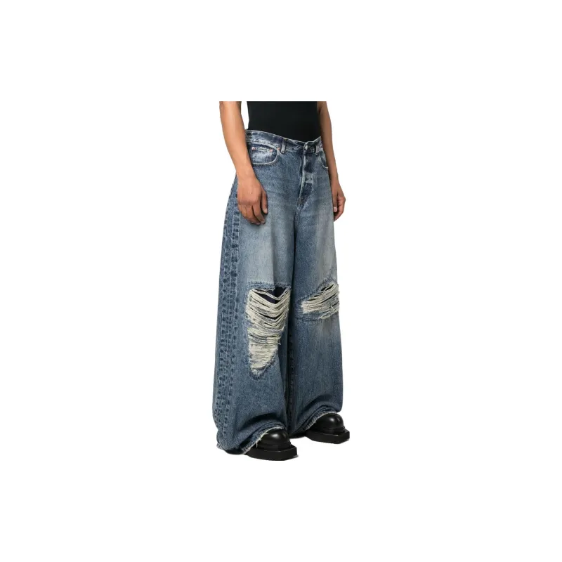 Vetements Distressed Wide leg Jeans-2