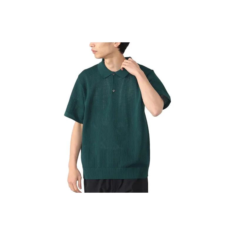 Beams Polo Shirts Men Dark Green-10