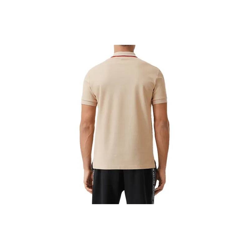 Burberry Monogram Motif Polo Shirt Men's Beige-2