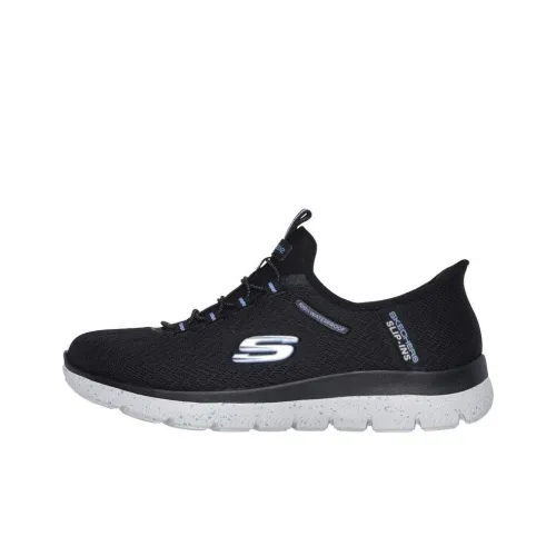 Skechers Slip Ins Casual Shoes Women's Low-Top Black/Light Blue