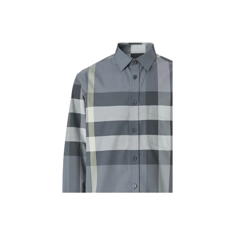 Burberry SS22 Shirt Men's Seal Gray Color-2