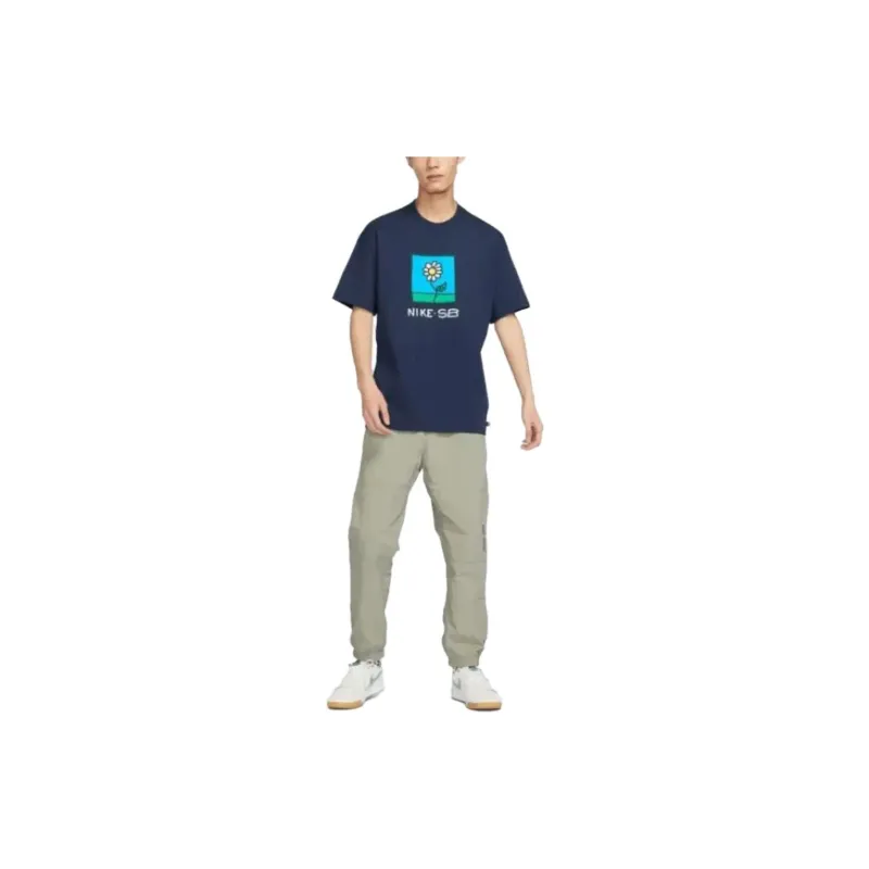 Nike T Shirts Men Navy Blue-1