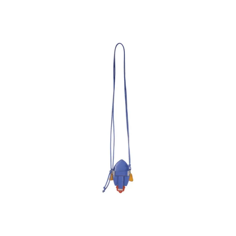 AJIDOU Disney, Collaboration Artificial Leather One Shoulder Crossbody Cell Phone Pouch Small Size Unisex Khaki & Blue-3