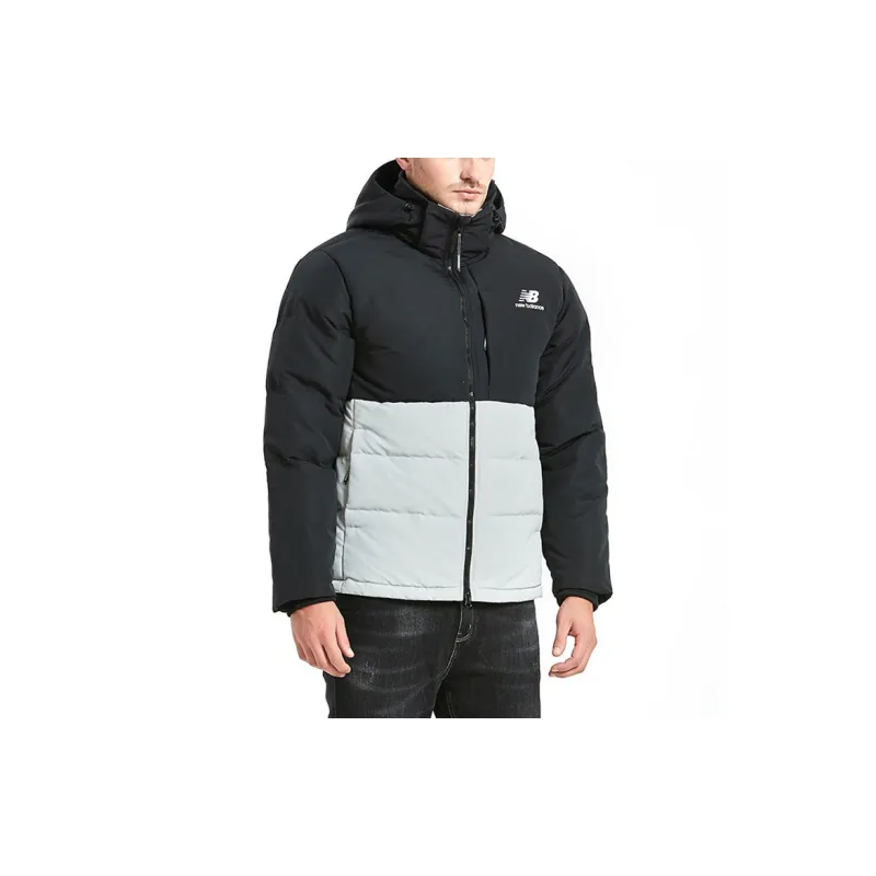 New Balance Down Jacket Men's Black White-4