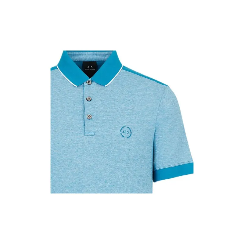 ARMANI EXCHANGE Polo Shirts Men Sky Blue-5