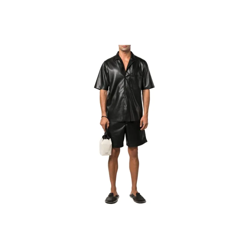 NANUSHKA Camp Faux leather Shirt-4