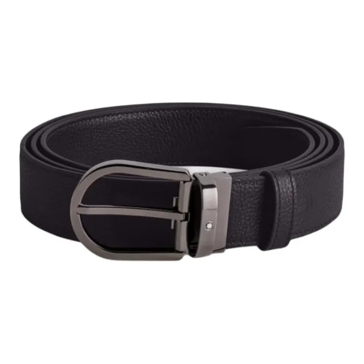 MONTBLANC Horseshoe buckle Leather Belt-0