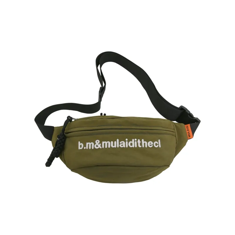 MingLu Nylon Fanny Pack Unisex Black/White/Ecru/Red/Orange/Green-4
