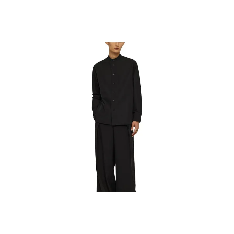 JIL SANDER Band Collar Long Sleeved Shirt-2