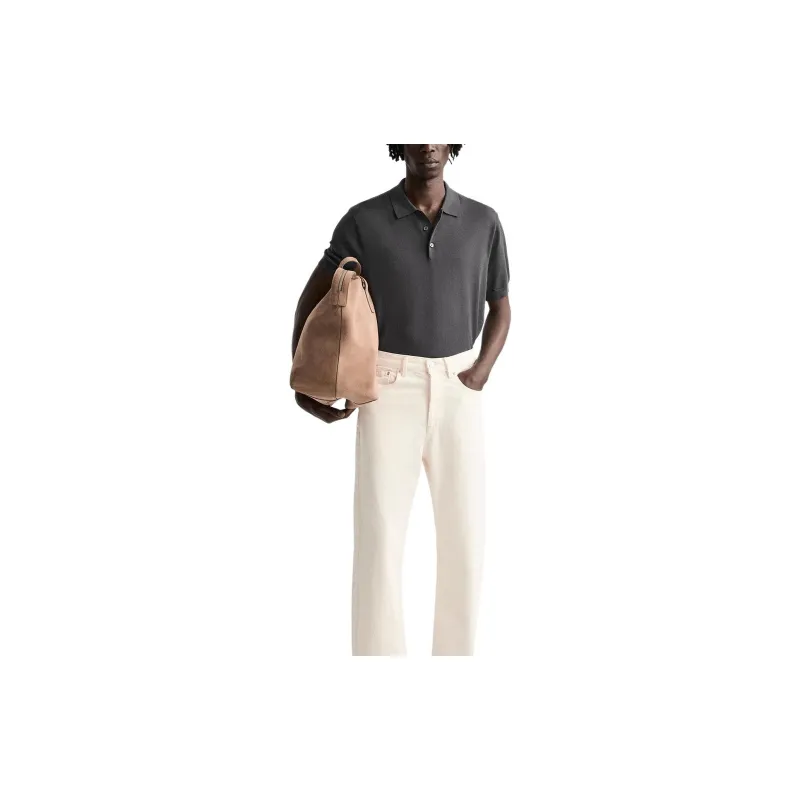 ZARA Polo Shirts Men Cement-2