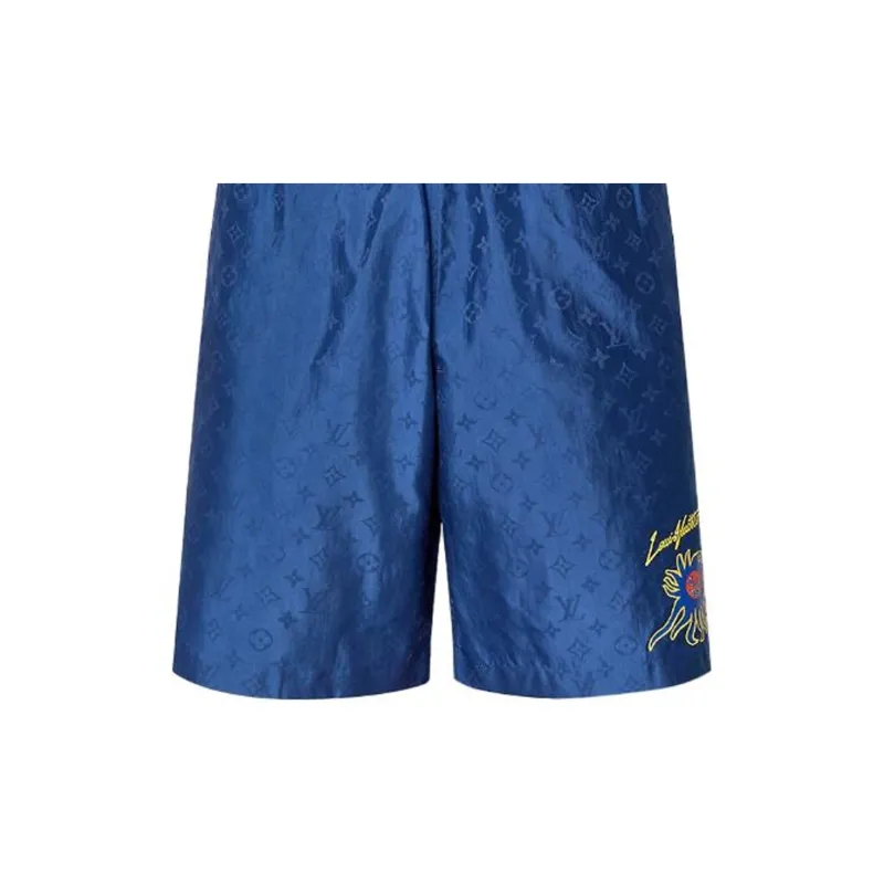 LOUIS VUITTON x Yayoi Kusama Louis Vuitton X Yayoi Kusama SS23 Beach Shorts Men's Blue-4