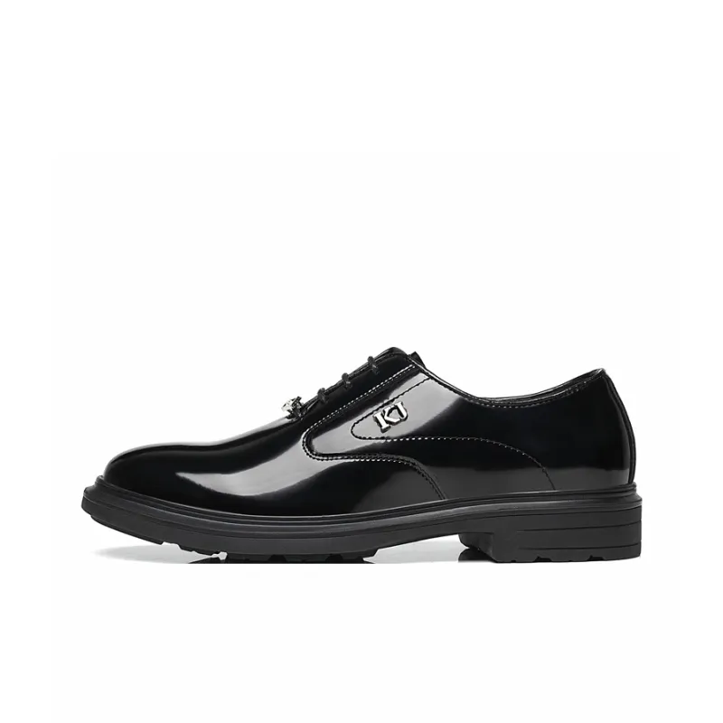 KJ Dress Shoes Men Low Top Black-0