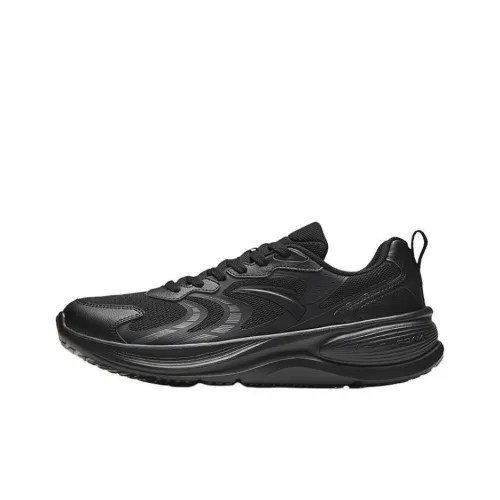 Anta Speeding Cushioned Slip black Abrasion black Low Top Running Shoes Men's Black