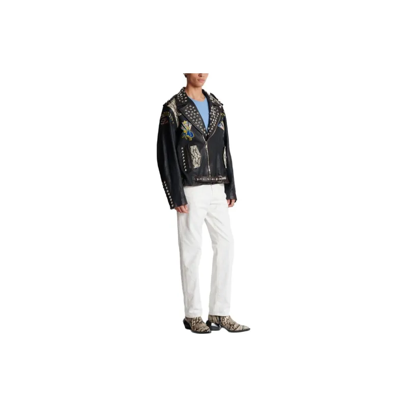 BALMAIN Embellished Western Biker Jacket-3