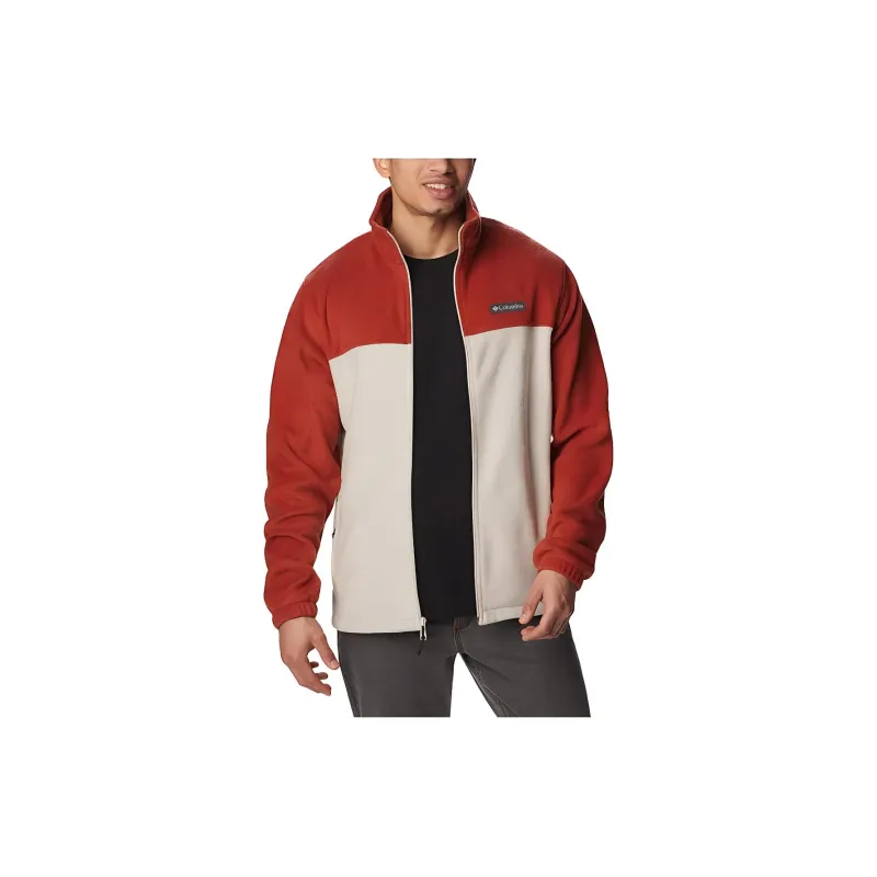 Columbia x Orange Jackets Coats Men's Curved Red/Dark Color Stones-2
