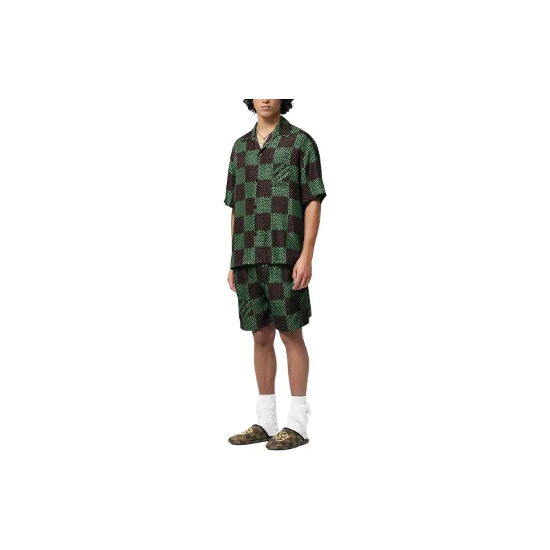 LOUIS VUITTON Damier Silk Shorts-1