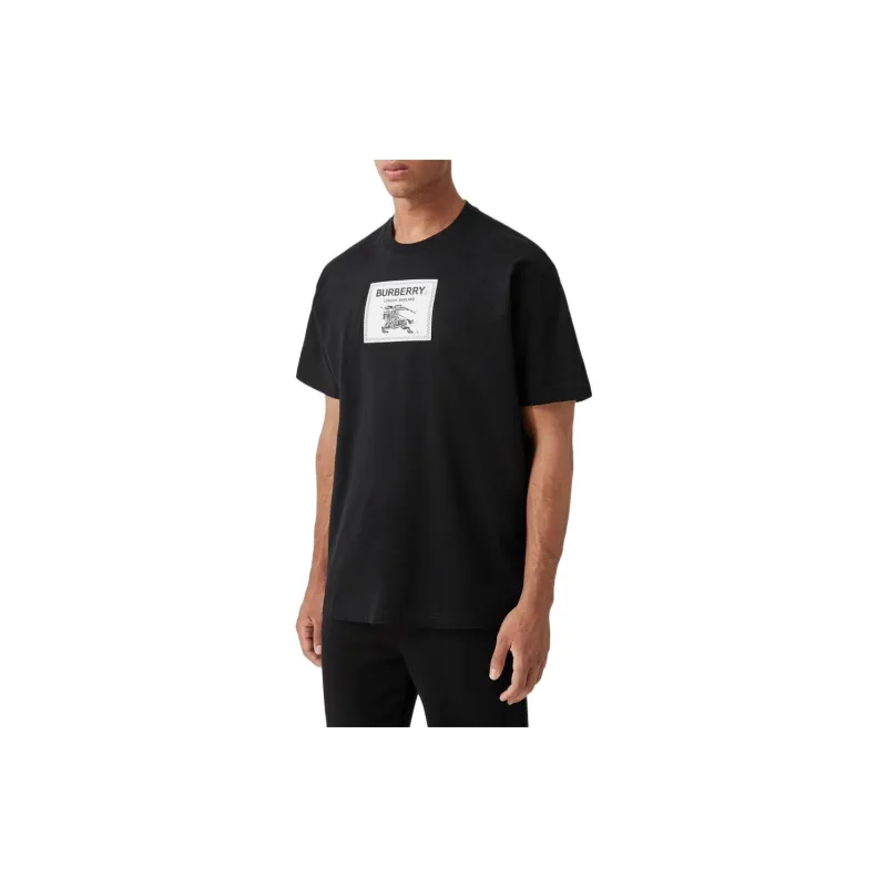Burberry Prorsum Label Cotton T-Shirt Black-4