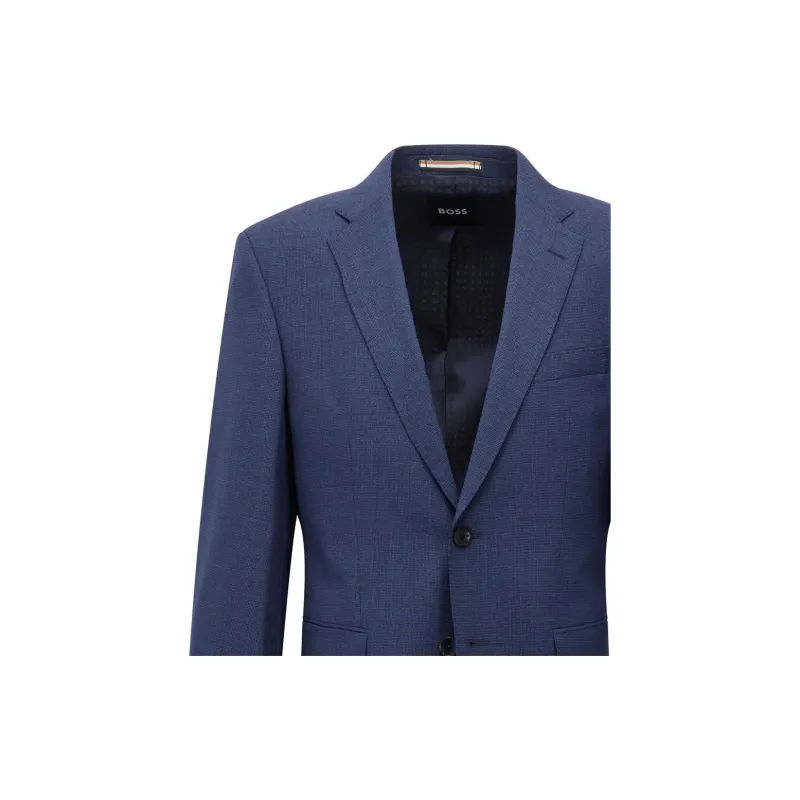 Boss Plaid check Three piece Suit-4
