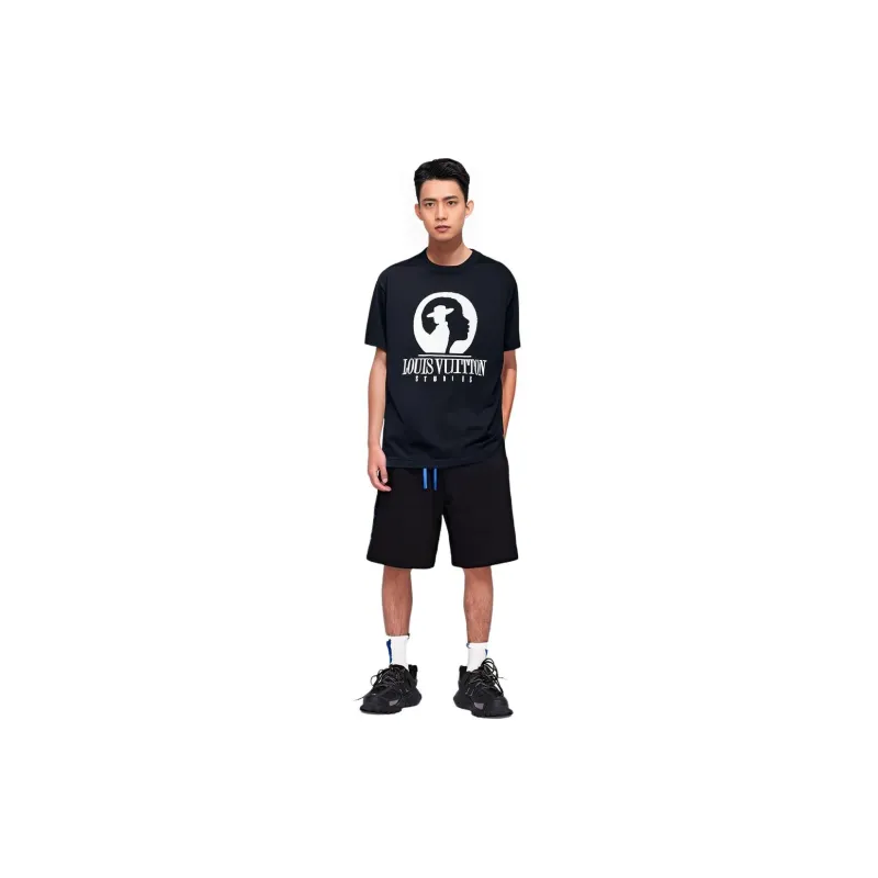 Lv Short Sleeved Cotton Intarsia Crewneck-4
