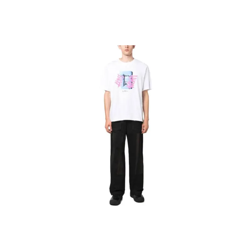 GCDS Graphic Printed Crewneck T Shirt-2