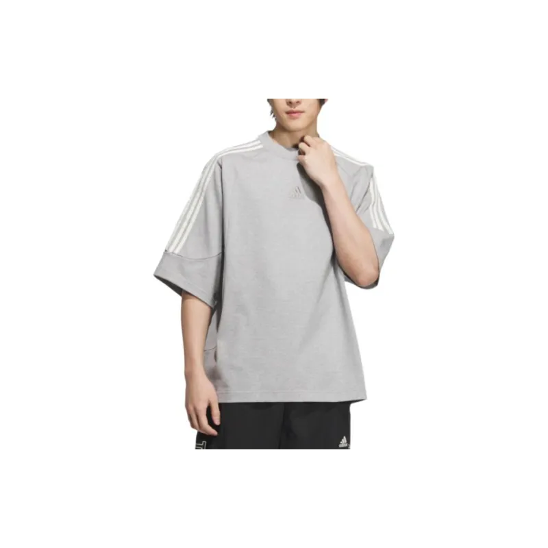 Adidas T Shirt Unisex Medium Heather Gray-1