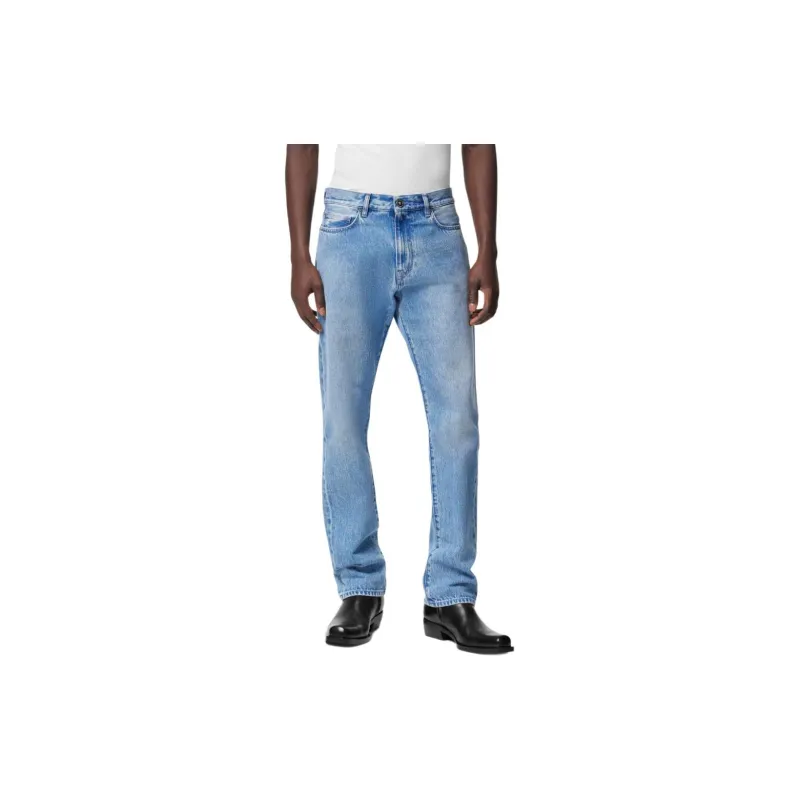 VERSACE Logo Patch Straight Leg Jeans-2