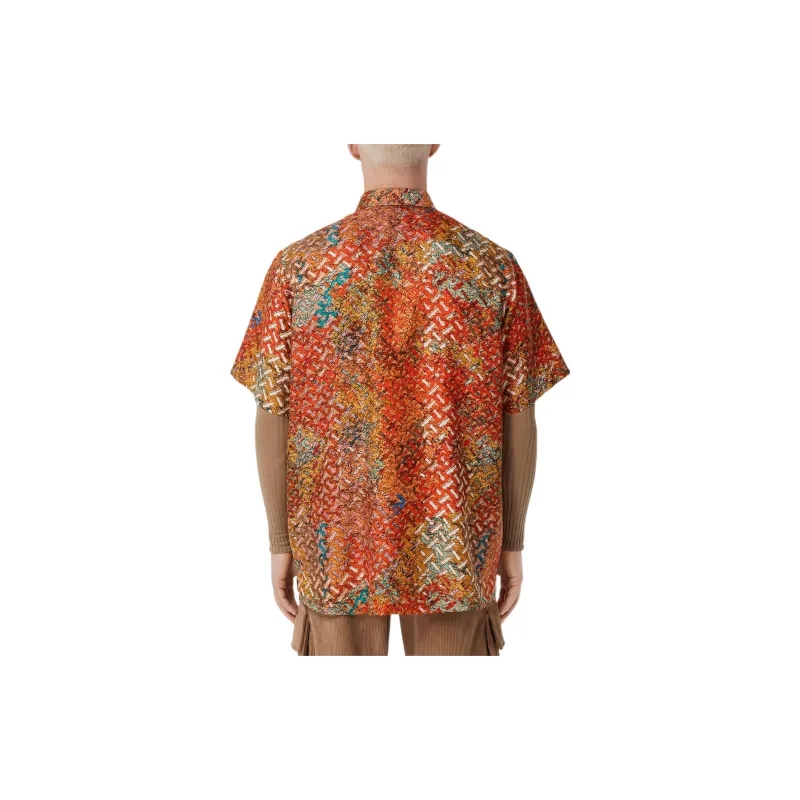 Burberry Monogram Map Print Silk Shirt-2