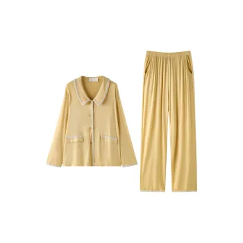 Meonsill Pajama Set Women's Yellow