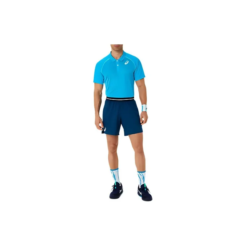 Asics Polo Shirts Men Blue-2