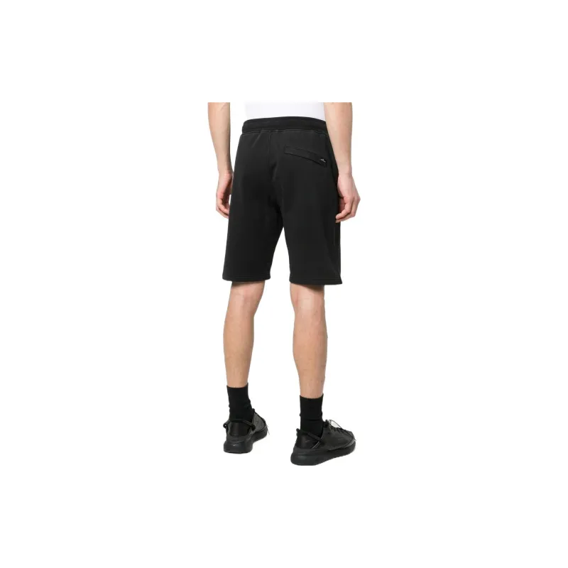 STONE ISLAND Ink Three Embroidered Fleece Shorts-1