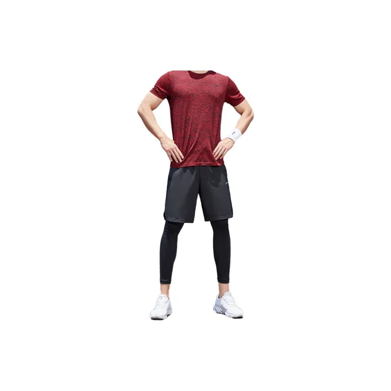 LINING T Shirts Men Mixed Color Cherry Blossom Red Mixed Black-2