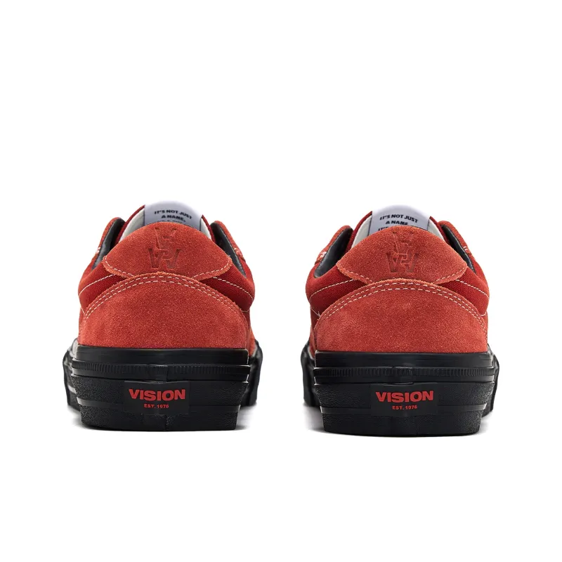 Vision Street Wear Flat Top Low Top Skateboard Shoes Unisex Coral Red-4