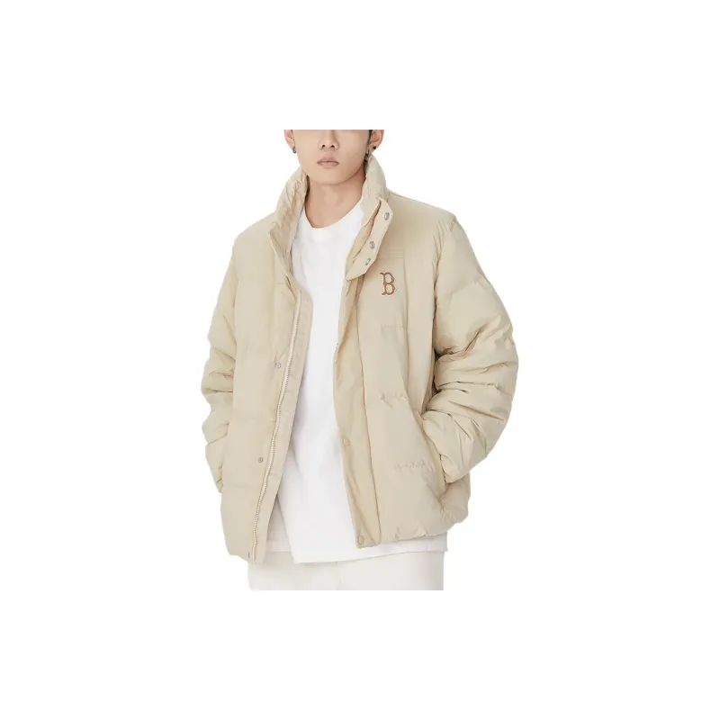 MLB New York Yankees Down Jacket Unisex Beige Yellow-5