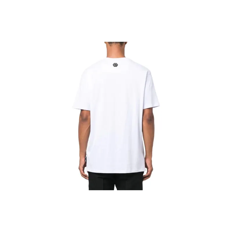 PHILIPP PLEIN Flocked Logo print T shirt-2