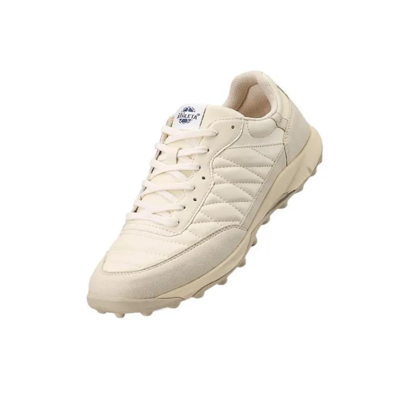 ATHLETA Anti Slip Wear Resistant Soccer Shoes Men's White-2