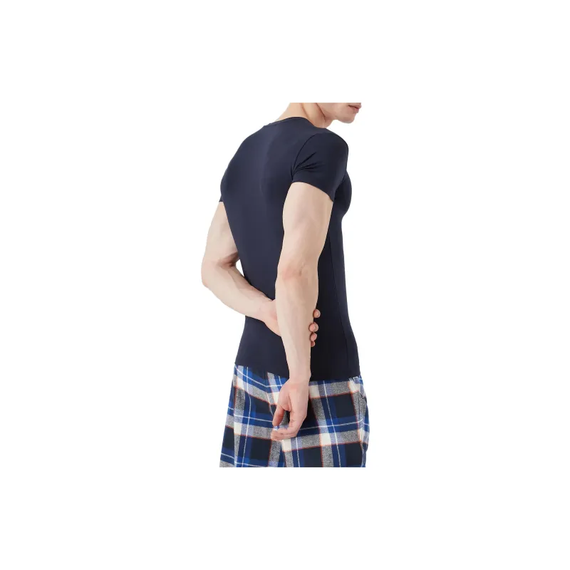 EMPORIO ARMANI Two pack Of Asv Fitted Loungewear T shirts In Soft touch Eco viscose-2