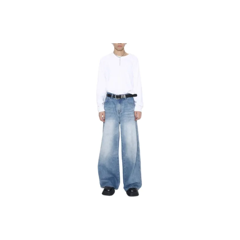 Voguo Relay Jeans Unisex Washed Blue-5