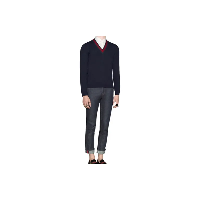 GUCCI Sweaters Men Navy Blue-4
