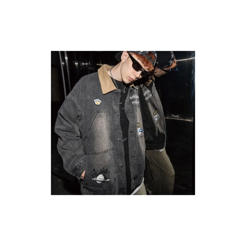 Teddy Bear Collection Denim Jackets Unisex-5